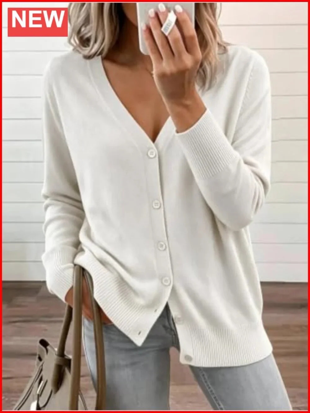 Oversized Open Front Cardigan Sweater Women V-Neck Long Sleeve Knit